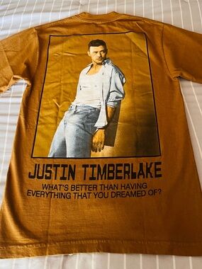 Justin Timberlake brown graphic tee unisex